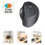 Wireless Trackball Mouse, Ergonomic Bluetooth Rollerball Thumb Mouse Recharge...