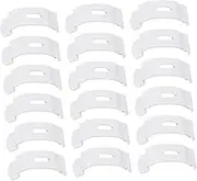 Hoement 20pcs Top Sheet Horizontal Blinds Bracket Vertical Blinds for Blind Hold Down Clips Shade Hold Down Brackets Self Adhesive Vertical Blinds White Curtain Mini Metal