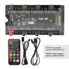 Case Fan Hub PWmARGB 2 in 1 Wireless Remote Controller for Computer Cooling Fan