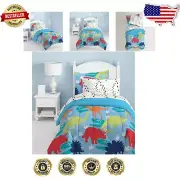 Vibrant Twin Dinosaur Comforter Set with Sheets – Fun Kids Bedding Ensemble