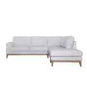 [James Lane] Mimi Luna Flint Corner Sofa & Ottoman - Right Hand Facing