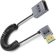2.1 Version Spring Video Cable 8k60hz 48Gbps Fast Transmission for Gaming and Home Theater Coiled Extension Cord 70CM