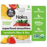 Organic Strawberry Pineapple Smoothie, 4.22 Oz Fruit Pouches, 4 Count Smoothie