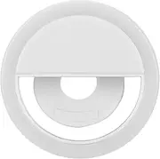 Cellphone Selfie Lamp, USB Charging Selfie LED Light Portable Phone Selfie Lamp Luminous Clip Lamp for IOS, Suitable for Dark Night Clubs, Parties, Camping (White)