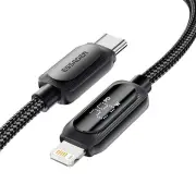 ESSAGER ES-X57 3A 29W Type-C to iP Digital Display Cable Fast Charging Data Transmission Copper Core Line 1M/2M Long for