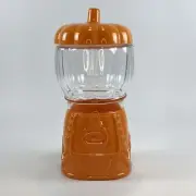 Target Glass Pumpkin Gumball Machine Halloween Fall Candy Jar Vintage Look NEW