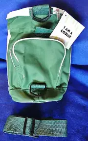 Nylon Canvas Insulated Cooler Bag & Carry Strap Green Hiking Camping Outdoor NWT