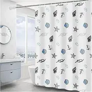 Nordic Stylish Shower Curtain Home Hotel Bathroom Waterproof Fog-Free Odor-Free Easy to Clean Partition Curtains, W220CMxH180CM