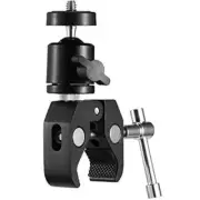 Photo Studio Heavy Duty Super C-Clamp Plier, Stud Adapter 360° Swivel Ball Head