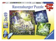 Ravensburger Puzzle 3 x 49pc - Beautiful Unicorns