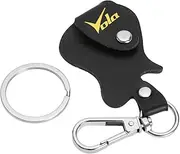Vola Guitar Picks Holder Case Leather Guitar Pick Holder Keychain Plectrum Case Bag Picks Storage, Black