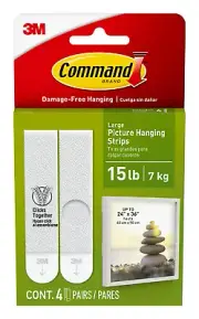 Command Large Picture Hanging Strips, Damage Free Hanging Picture Hangers, No To