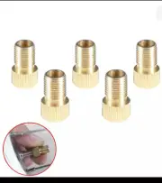 5x BRASS ADAPTOR PRESTA TO SCHRADER BICYCLE VALVE CONVERTER BIKE PUMP CONNECTOR
