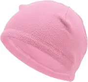 [X AUTOHAUX] Cycling Hat Keep Warm Hard Hat Liner Polar Fleece Fabric Pink 26x17cm 1 Pcs
