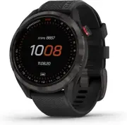 Garmin Approach S42, GPS Golf Smartwatch With Touchscreen Gunmetal Ceramic Black