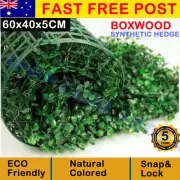 10X Artificial Boxwood Hedge Fake Vertical Garden Green Wall Mat Fence 60x40X5cm