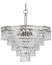 Crystorama 6-Light Mercer Chandelier Hand Cut Crystal