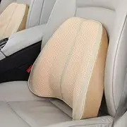 Comfortable 3D Breathable Car Headrest Neck Pillow Auto Accessories Memory Foam fit for Se-at Cushions Back Head Restraint Travel Pillow (Color : Orange-Waist) (Color : Beigewaist)