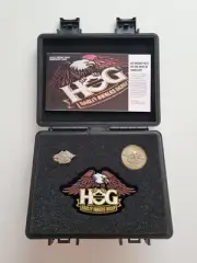 HOG Harley Owners Group Collector's Pin, Patch & Coin in Hard Case