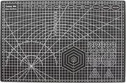 Self Healing Cutting Mat, Double Sided Engraving Board, Durable Non-Slip 3mm Thick Professional Gridded Rotary Mat Compatible for Quilting, Scrapbooks, Arts Crafts 12"x18"(A3, Black)