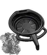 Anti-Splash Oil Drain Pan - Heavy Duty 15L Motor Oil Change Container | Spill-Proof Oil Catcher For Cars, Motorcycles & Small Engines | Large Capacity Oil Change Pan With Pour Spout & Handle