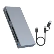 6 Slot Memory Card Reader HUB for CFexpressA MS Multiple, USB3.0 TypeC