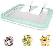 Instant Ice Cream Maker, Rolled Ice Cream Maker, Instant Gelato Pan/Roll, Homemade DIY for Fun Parent-Child Activities Families Mint Green