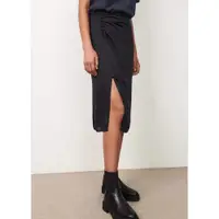 在飛比找ETMall東森購物網優惠-法國小眾風情萬種紐扣絲滑半身裙