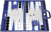 19-inch Premium Backgammon Set - Large Size - Indigo Blue Board