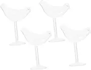 ABOOFAN 1Set Bird Shape Cocktail Glasses Creative Goblet Wine Containers Transparent Design for Parties Banquets and Home Bars Premium Glass Material
