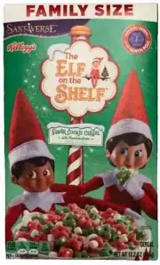NEW FAMILY SIZE ELF ON THE SHELF SUGAR COOKIE + MARSHMALLOWS CEREAL 12.2 OZ BOX