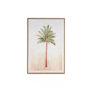 Maine & Crawford St Barts 90x60cm Watercolour MDF Palm Canvas Hanging Wall Art