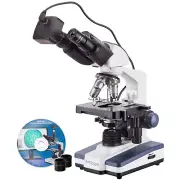AmScope 40X-2500X LED Lab Binocular Compound Microscope with 5MP Camera