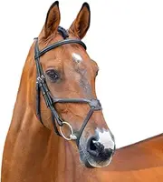 Velociti Leather Horse Grackle Bridle (UK Size: Full) (Black)