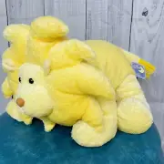 NEW W TAGS ROARIE LION CAT YELLOW RATTLE PLUSH 17" BIG RUSS SOFT TARGET RARE TOY