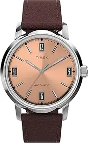 [Timex] Marlin Automatic TW2W33800 Men's Watch, Brown, Braun