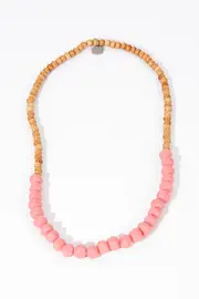Mini Wood And Rock Necklace--GRE-MINIWOODROC