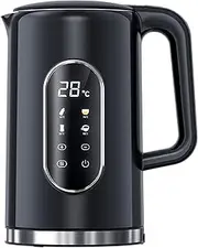 [Billord] Electric Kettle - 2200W Stainless Steel Kettle with Temperature Control, 1.7L Fast Boiling Water Kettles Digital Display for Tea & Coffee, Auto Shut-Off & Dry Protection Smart Boiler, Black