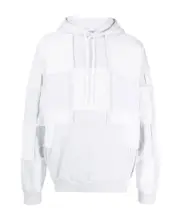 Cross Inside Out cotton hoodie M White