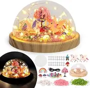 PELOSTA Unicorn Gift Toys for Girls,DIY Your Own Unicorn Toys Music Night Light Project,Arts & Crafts Kits Light Up Unicorn Terrarium Kit,Gifts for Kids Ages 3 4 5 6 7 8 (USB Musical Upgrade Edition)