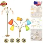 Scandinavian Style LED 5-Head Floor Lamp - Smart Home Compatible Lighting