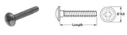 HAFELE #022.35.181 MACHINE SCREW, STEEL, TRUSS HEAD, M4 THREAD, 18mm LENGTH