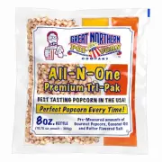 8 oz Popcorn Packs – Pre-Measured, Movie Theater Style, All-in-One Kernel, Sa...
