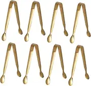 8Pcs Stainless Steel Food Tongs Non Slip Serving Tongs for Appetizers Sugar Cubes and More Heat Resistant Kitchen Essential for Buffets and Barbecues