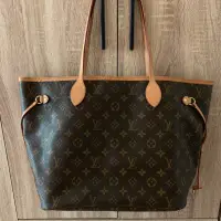 在飛比找蝦皮購物優惠-LV 經典Monogram Neverfull MM二手/購