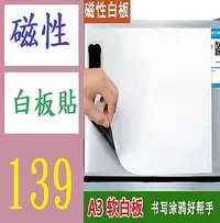 在飛比找Yahoo!奇摩拍賣優惠-【三峽好吉市】圓直角冰箱貼磁性小白板 兒童磁力辦公室看板軟白