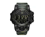 Men's Bluetooth Stepper Watch Sports Camouflage Style Smart Electronic Watch - GREEN