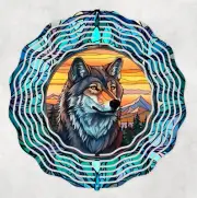 Wolf 10" Wind Spinner