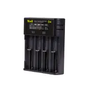 D4 Four Slot Usb Rechargeable Lithium Battery Charger For 18650/26650/21700/Aaa Battery