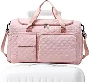Women's Sports Tote Bag - Underseat Travel Hand Luggage Carry on Bag | Luggage Accessories, Large Capacity Duffels with Wet and Dry Separation for Towels, Clothes